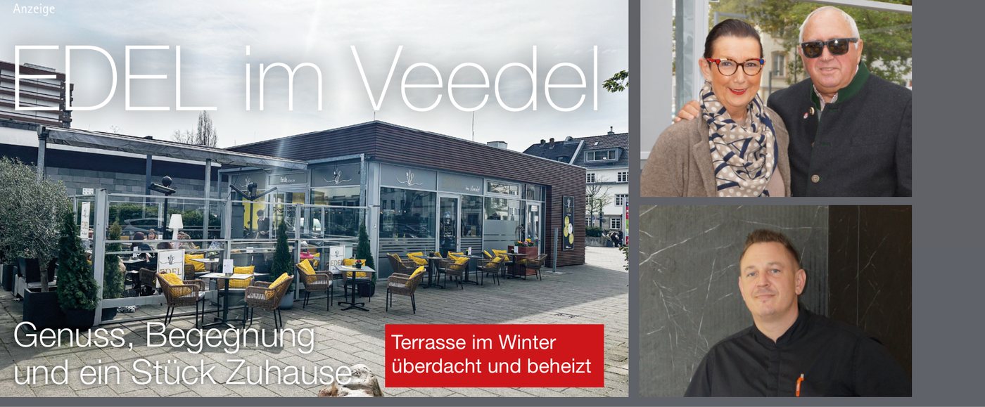 Edel im Veedel – aus der Anzeige im Heft