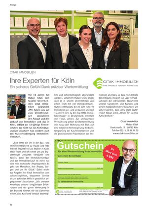 Seite 30 im Heft city [er]leben mit dieser Anzeige
