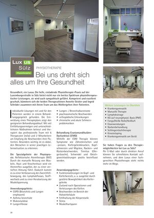 Seite 38, Lux us Sülz – Physiotherapie