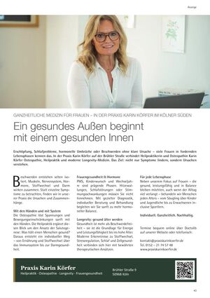 Seite 43, Praxis Karin Körfer – Ganzheitliche Medizin für Frauen
