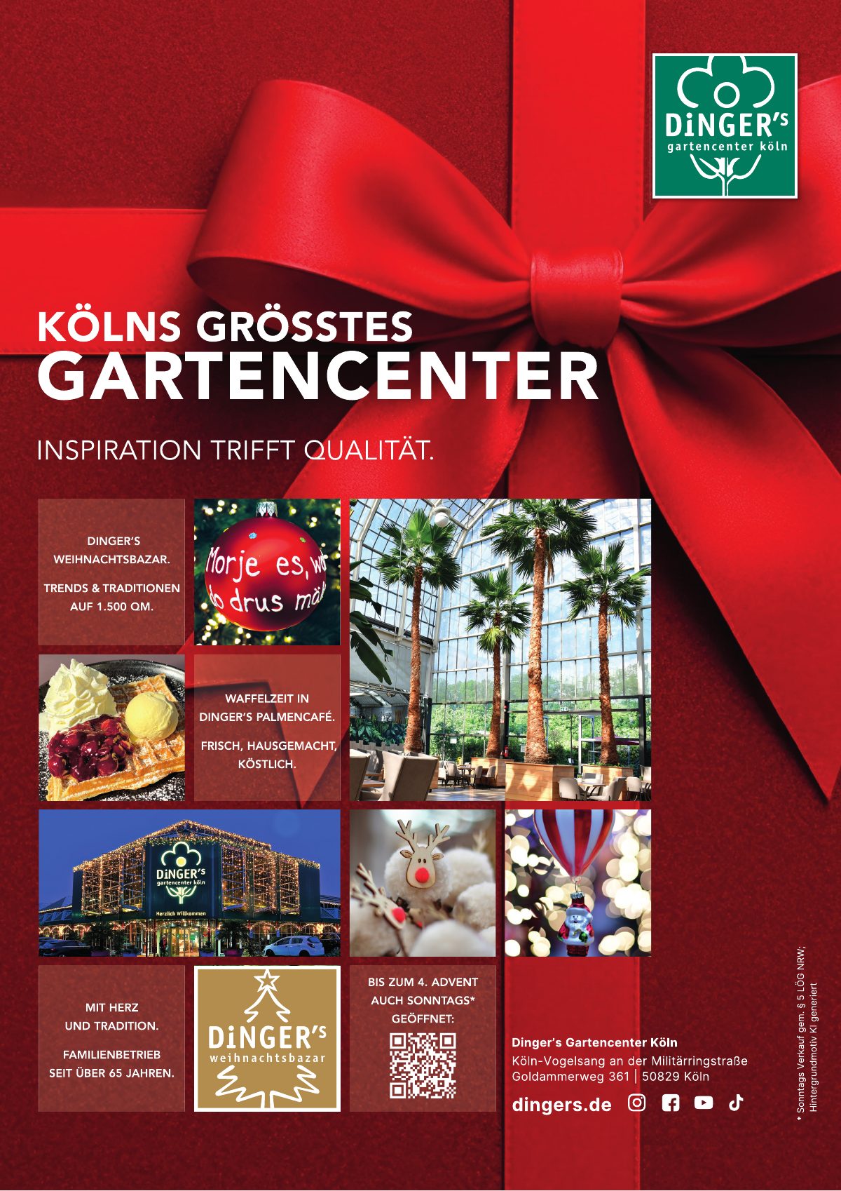 Seite 44 im Heft city [er]leben: Anzeige Dingers Gartencenter Köln – Kölns größtes Gartencenter.