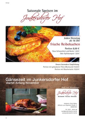Seite 22 im Heft königsdorf [er]leben mit dieser Anzeige